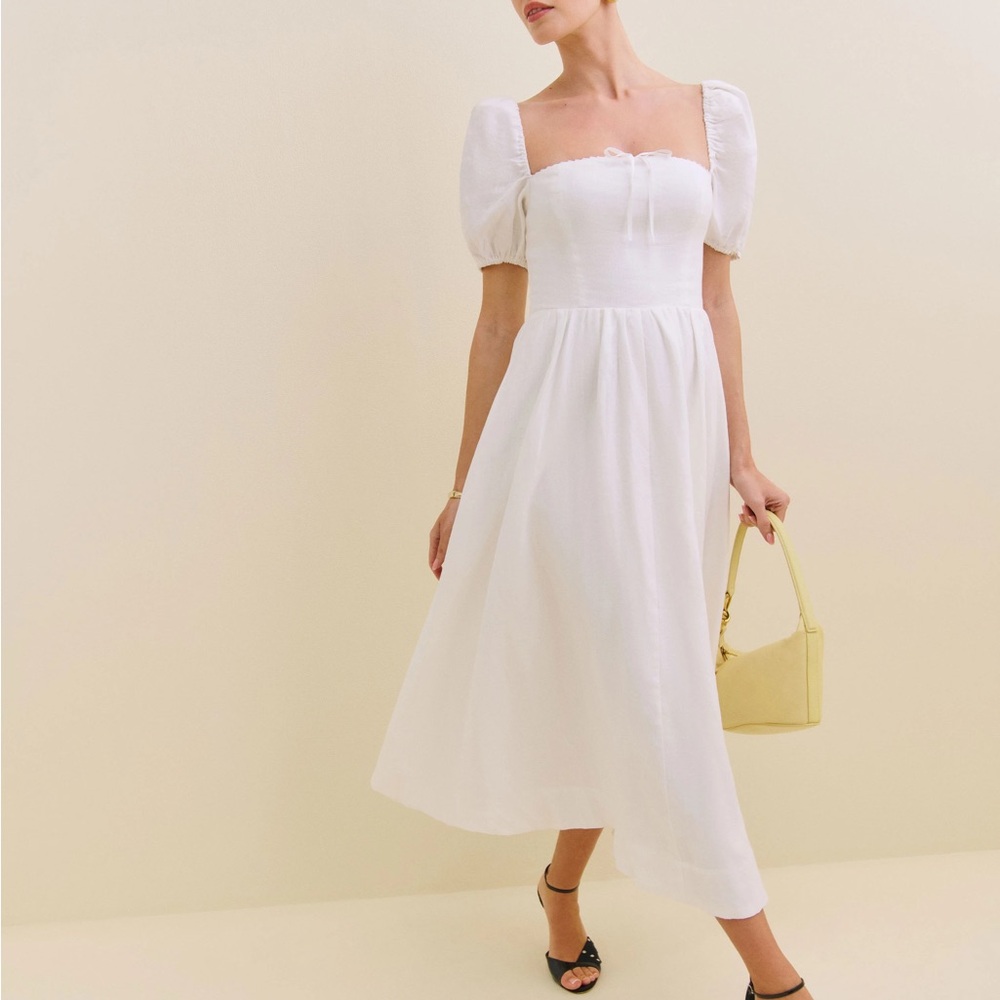 Reformation White Marella Dres (NEW)